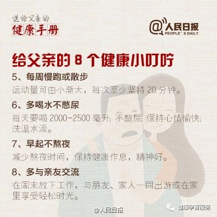 父亲节 | 为爱转发！这份男性“健康饮食指南”请收好！祝天下父亲健康平安！