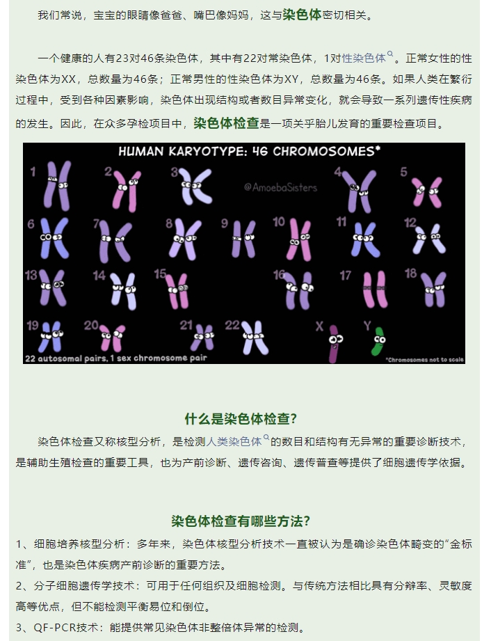 预防出生缺陷，科学健康孕育∣染色体检查对于预防出生缺陷的意义